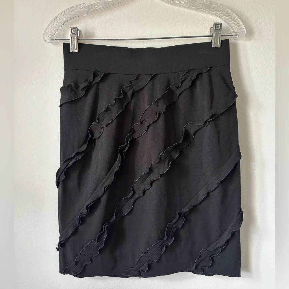 Marc by Marc Jacob’s Bodycon  Ruffle Black Mini Skirt‎